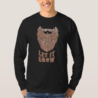 T-shirt Laisser Croître La Barbe De Rasage Longue Et Bushy