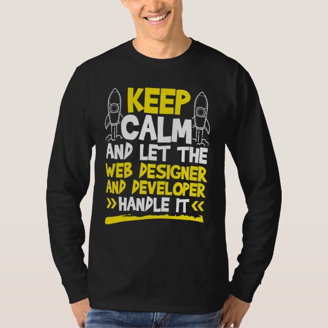 T-shirt Laisser Le Concepteur Web Et Le Développeur Le Gér (Devant)