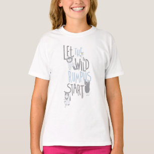 T-shirt Laisser le Rumpus sauvage commencer - Bleu