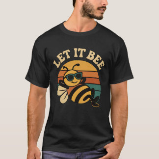 T-shirt Laisser Retro Funny Bee