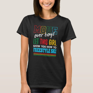 T-shirt Laissez cette fille vous montrer comment skier en 
