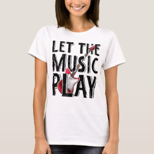 T-shirt Laissez La Musique Jouer La Guitare Électrique