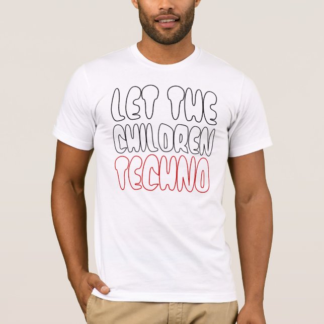 T-SHIRT LAISSEZ LA TECHNO D'ENFANTS (Devant)