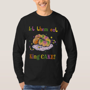T-shirt Laissez-les manger des perles de tenue de Mardi Gr