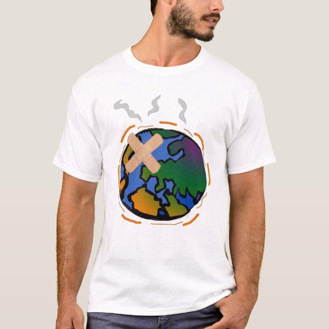 T-shirt Laissez-nous coffre-fort la planète (Devant)