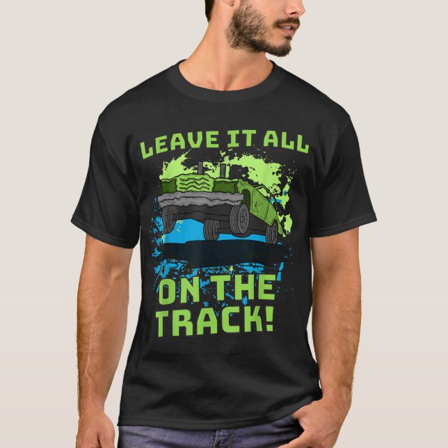 T-shirt Laissez Tout Sur La Voie Démolition Derby Voiture  (Devant)