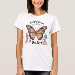 T-shirt Laissez Votre Rêve Être Vos Ailes Papillon Céleste