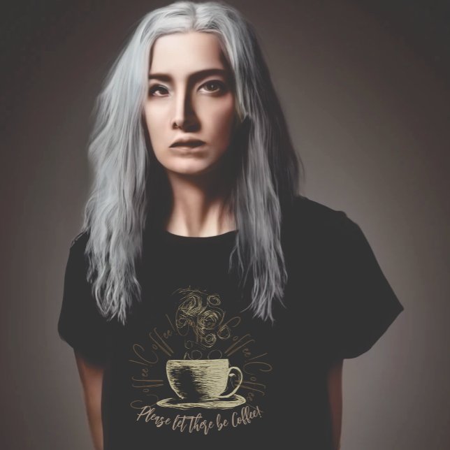 T-shirt Laissez-y du café ! (Créateur téléchargé)