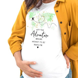 T-shirt "Laissons Commencer L'Aventure !" Baby shower Cart