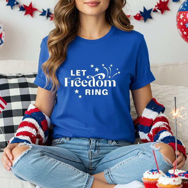 T-shirt Laissons la liberté dominer la typographie patriot (Créateur téléchargé)