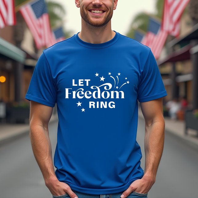 T-shirt Laissons la liberté dominer la typographie patriot (Créateur téléchargé)