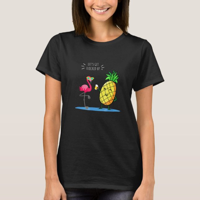 T-shirt Laissons la partie Flamant rose Flamant rose s'emp (Devant)