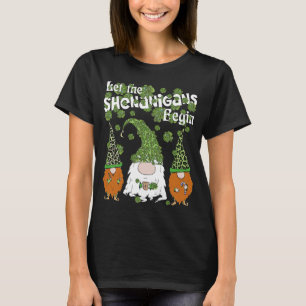 T-shirt Laissons les Shenanigans commencer Gnomes Green C 