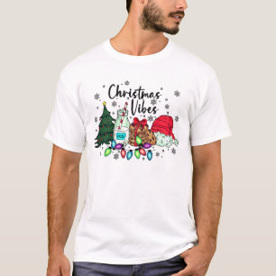 T-shirt Lait, Cookies, Arbre de Noël   Christmas Vibes Men