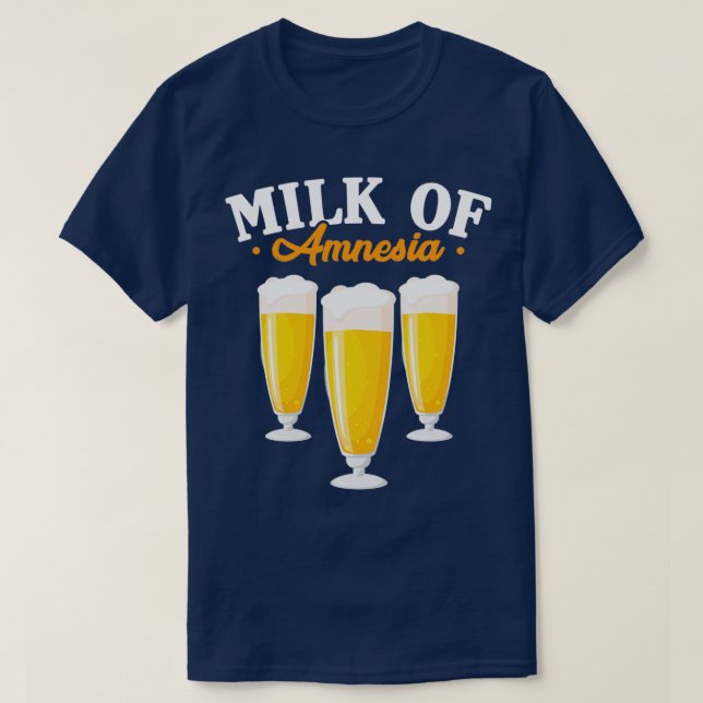 T-shirt Lait d'alcool d'amnésie Bière Alcoolique Cadeau dr (Design devant)