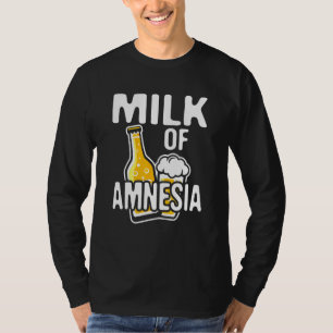 T-shirt Lait d'amnésie bière ivre design graphique