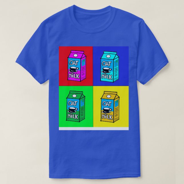 T-shirt lait d'avoine végétalien PopArt (Design devant)