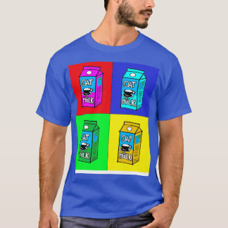 T-shirt lait d'avoine végétalien PopArt