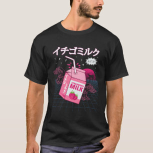 T-shirt Lait de fraise Vaporwave Harajuku
