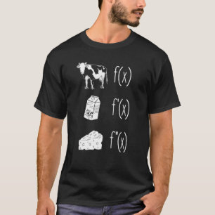 T-shirt Lait de vache Fromage Formule Funny Math Enseignan