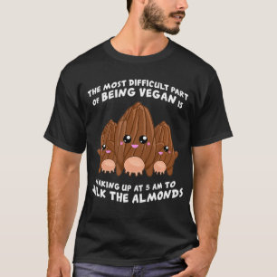 T-shirt Lait Les amandes Amandes Lait Végétarien Végétal
