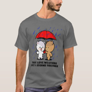 T-shirt Lait Mocha Ours Véritable Amour Météo Tempêtes