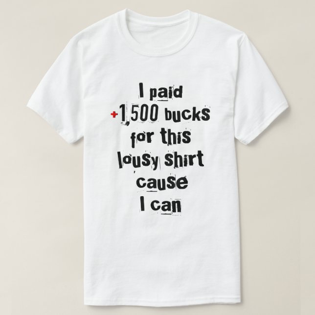 T-shirt laiton des gens très riches (Design devant)