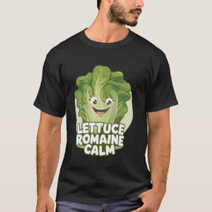 T-shirt Laitue Romaine Calme Végétalien Végétarien Mignonn