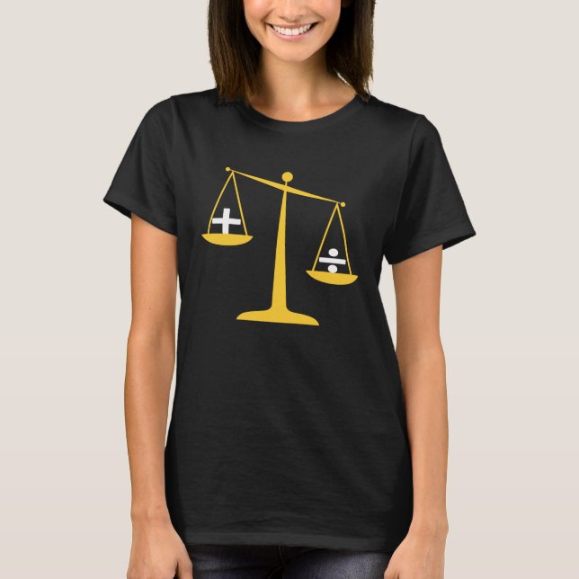 T-shirt L'Ajout Est Supérieur À La Division De La Justice  (Devant)