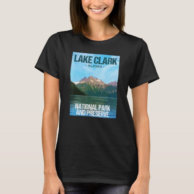 T-shirt Lake Clark National Park Alaska Poster Design (Devant)