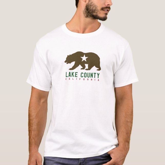 T-shirt Lake County Winery California Wine Lovers Drapeau (Devant)