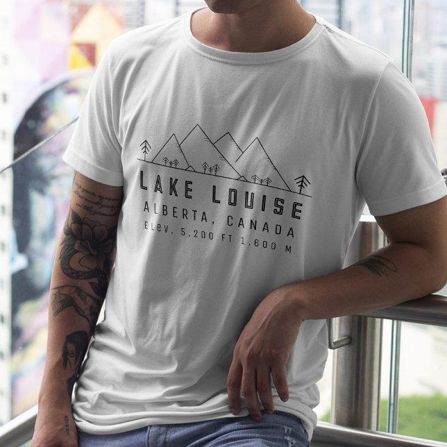 T-shirt Lake Louise Alberta Canada Souvenirs minimalistes (Créateur téléchargé)