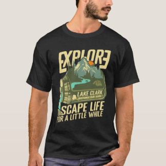 T-shirt Lake National Park Alaska Live Love Camp Retro In 