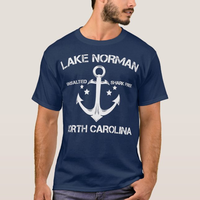 T-shirt LAKE NORMAN NORTH CAROLINA Funny Fishing Camping (Devant)