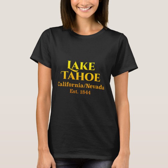 T-shirt Lake Tahoe Design Chest Pocket Logo Deer 2-sided  (Devant)