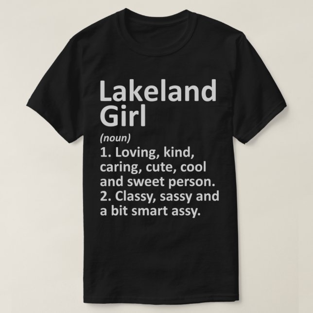 T-shirt LAKELAND GIRL FLORIDA Funny City Accueil Racines G (Design devant)
