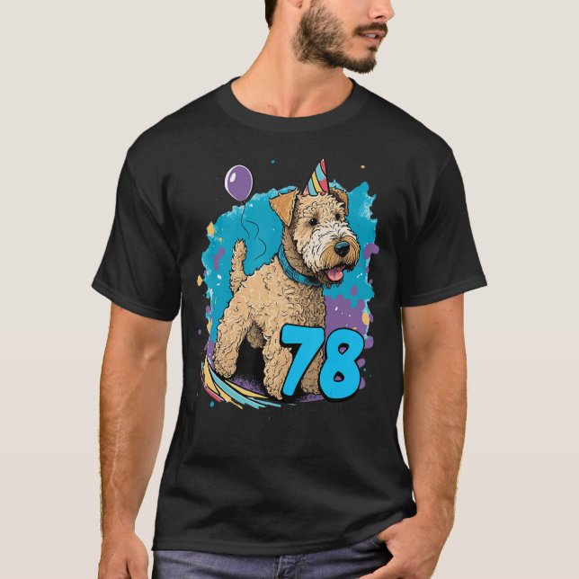 T-shirt Lakeland Terrier Chien 78e anniversaire Parti à th (Devant)