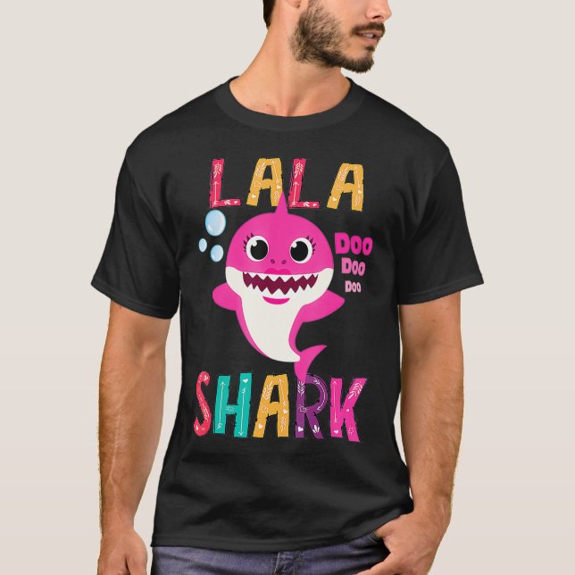 T-shirt Lala Shark  Funny Mothers Day Gift For Women Mom  (Devant)