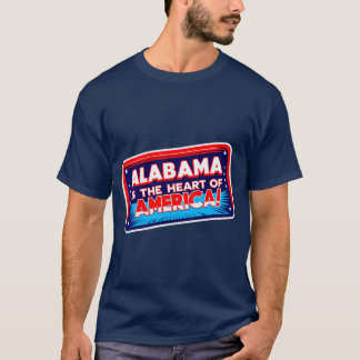 T-shirt L'Alabama Est La Citation Du Coeur De L'Amérique