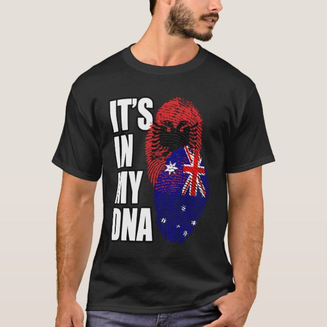 T-shirt L'Albanie Et L'Australie Mélangent Le Patrimoine D (Devant)