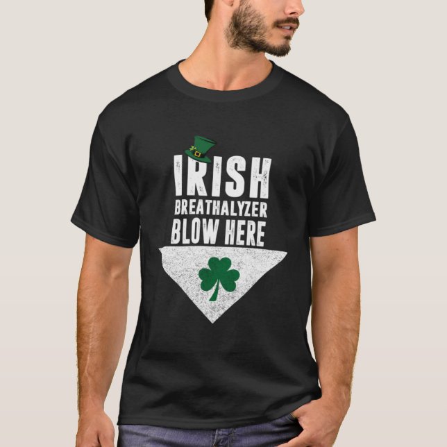 T-shirt L'alcootest irlandais souffle ici saint patricks j (Devant)