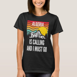 T-shirt L'Algérie Appelle Et Je Dois Y Aller, Wavy Sunset