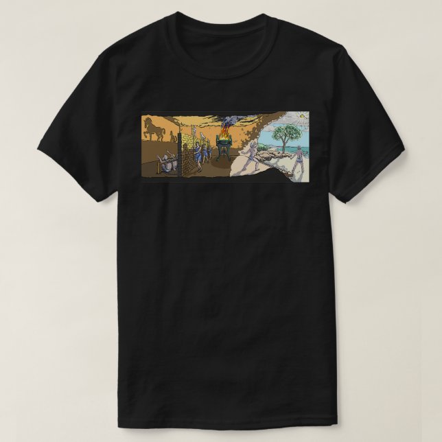 T-shirt L'Allégorie de la grotte Platox27s Cave (Design devant)