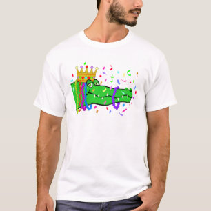 T-shirt L'alligator perle le mardi gras
