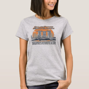 T-shirt L'allure futuriste de Singapour. Asie
