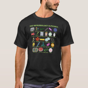 T-shirt L'alphabet de microbiologie science et microbiolog