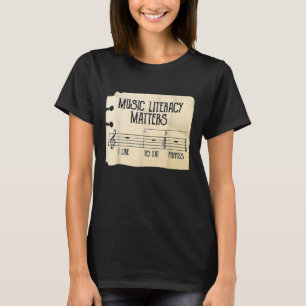 T-shirt L'alphabétisation musicale compte que j'aime mange