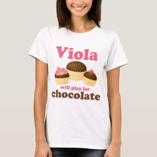 T-shirt L'alto mignon jouera pour le chocolat