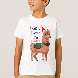T-shirt lama à Noël