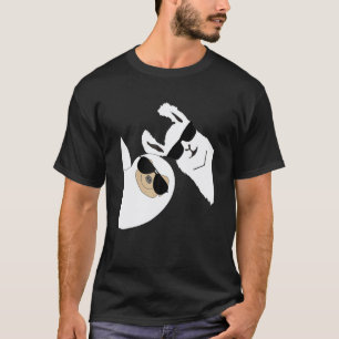 T-shirt Lama Alpacca Paresseux drôle avec des lunettes de